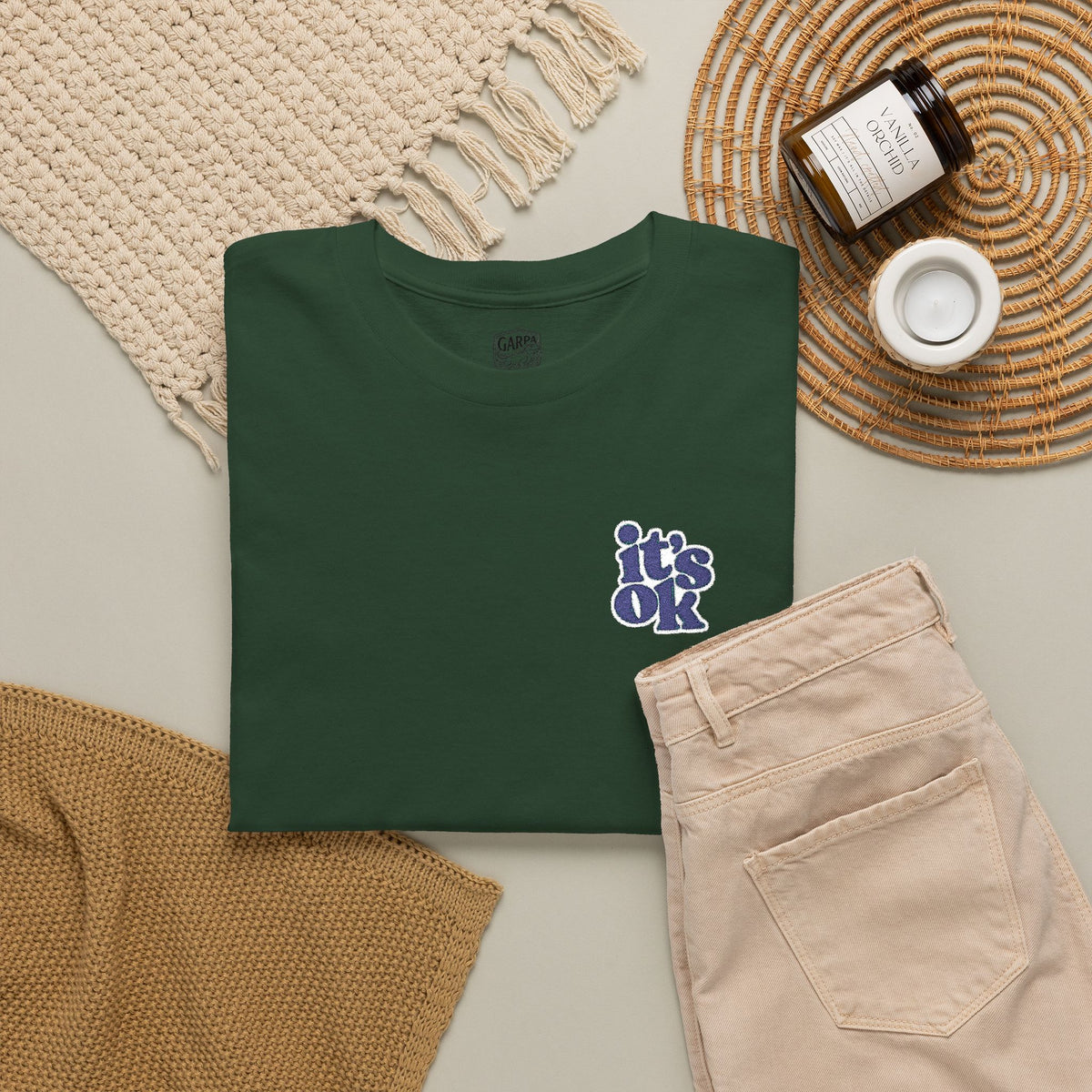 Minimalist Embroidered Monogram T-Shirt