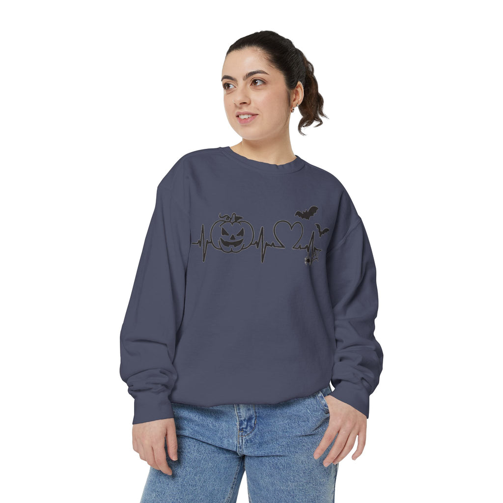 Halloween Heartbeat Sweatshirt — "I Put The Hot In Psychotic" Graphic Crewneck