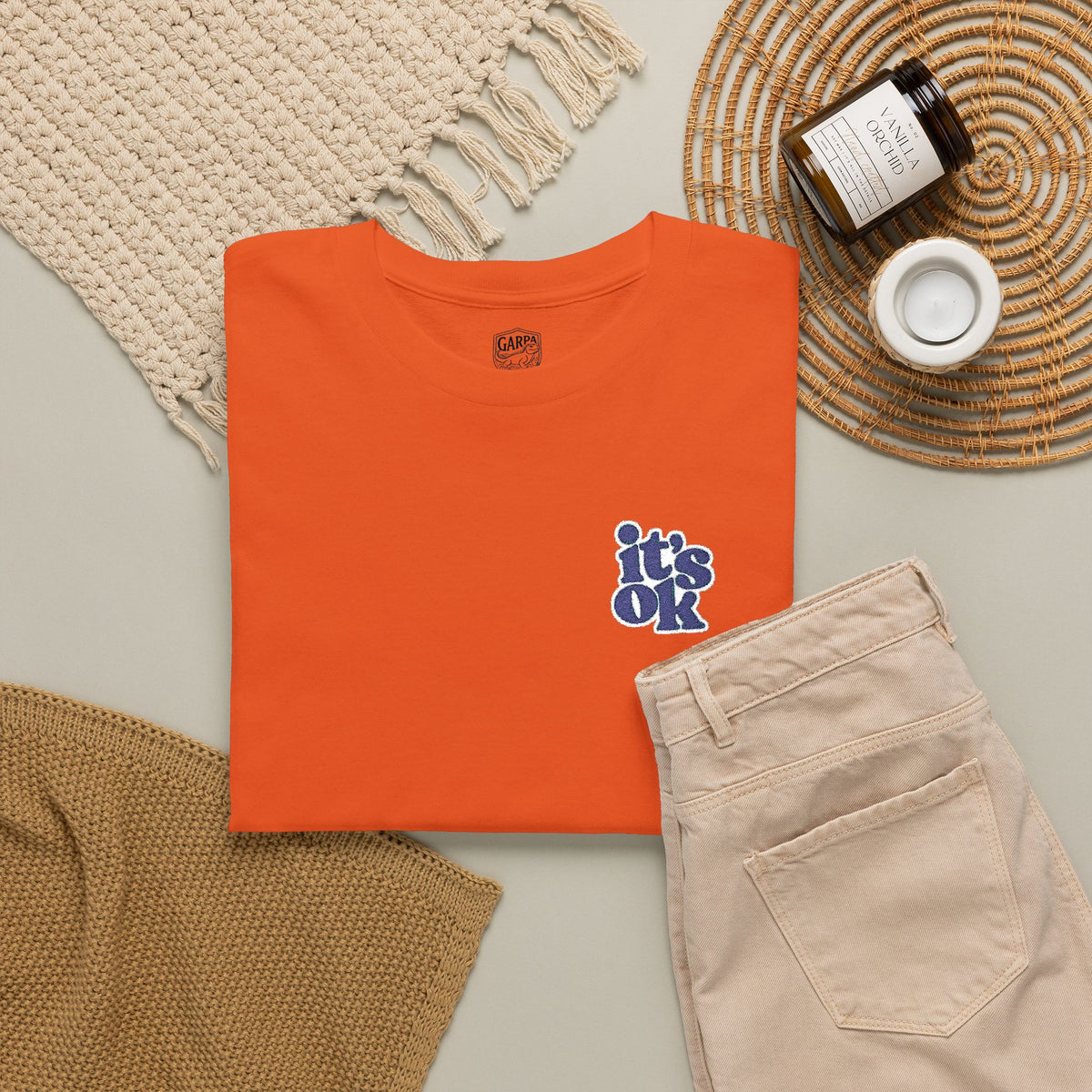 Minimalist Embroidered Monogram T-Shirt