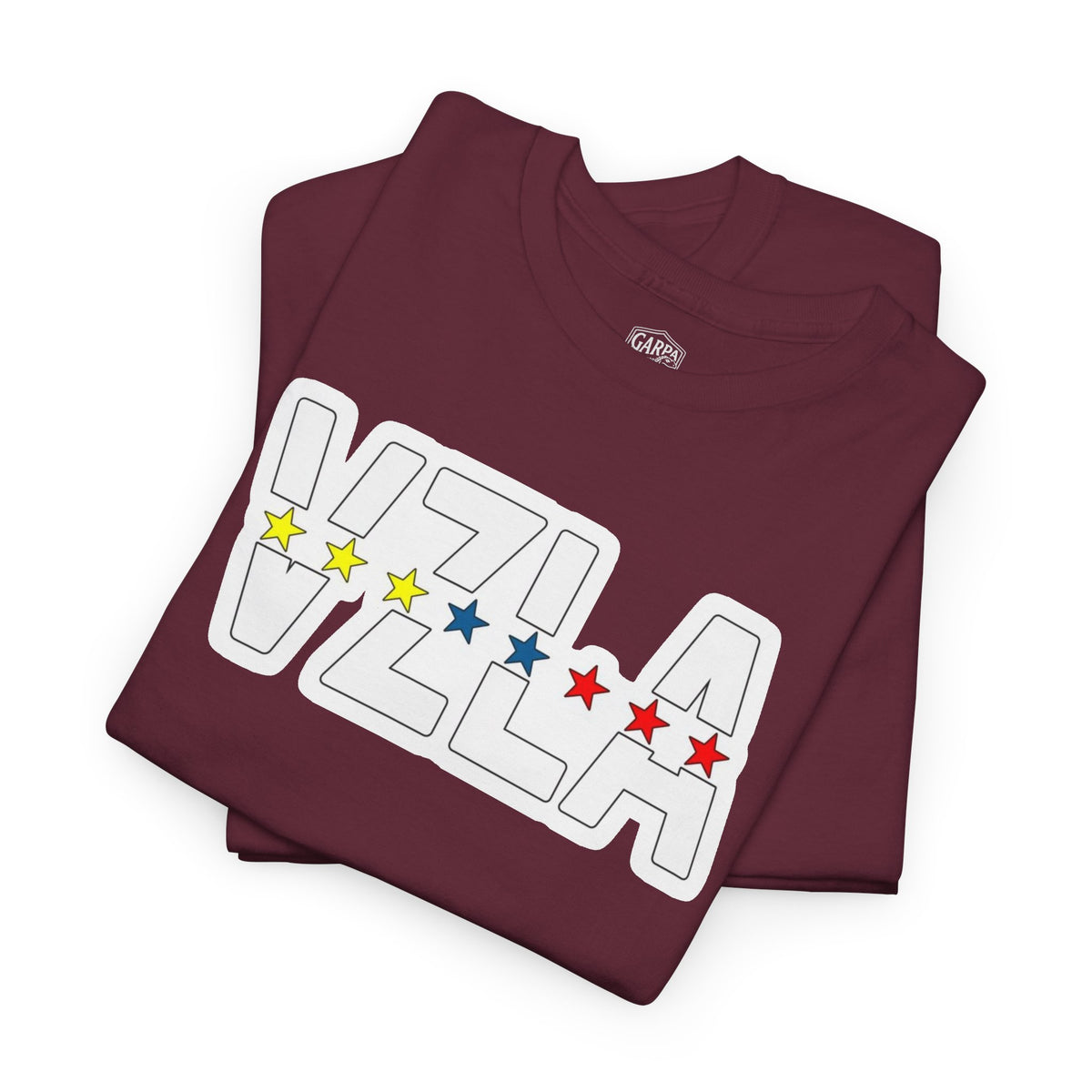 Venezuela Script & VZLA Stars T-Shirt — Retro Venezuelan Pride Tee