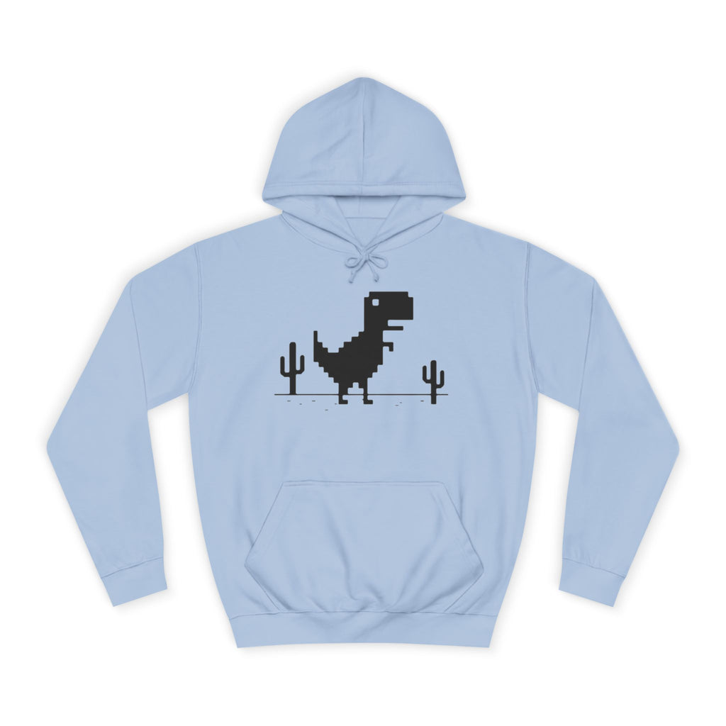 Retro Pixel Dinosaur Hoodie — 'From Another Point of View' Graphic Sweatshirt