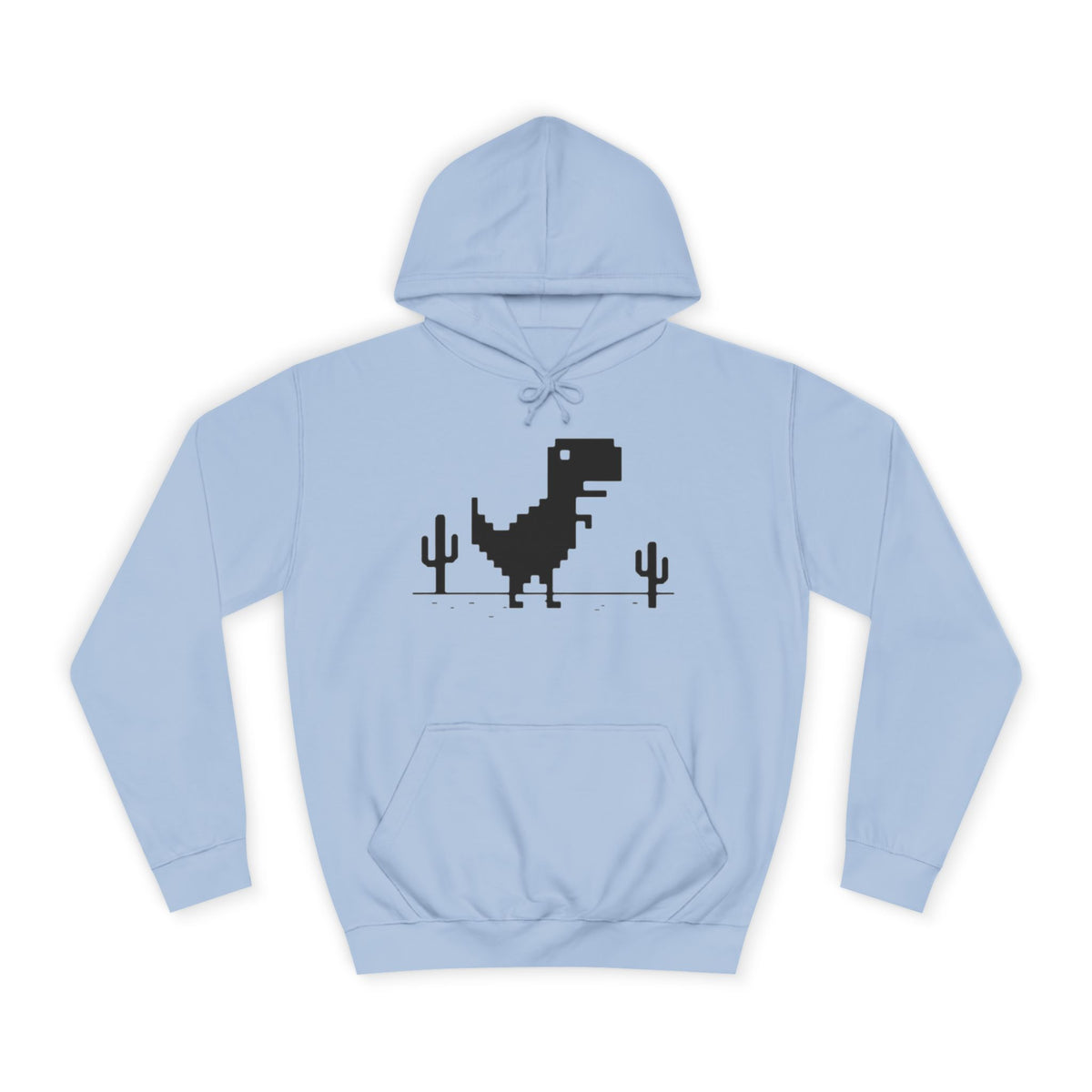 Retro Pixel Dinosaur Hoodie — 'From Another Point of View' Graphic Sweatshirt