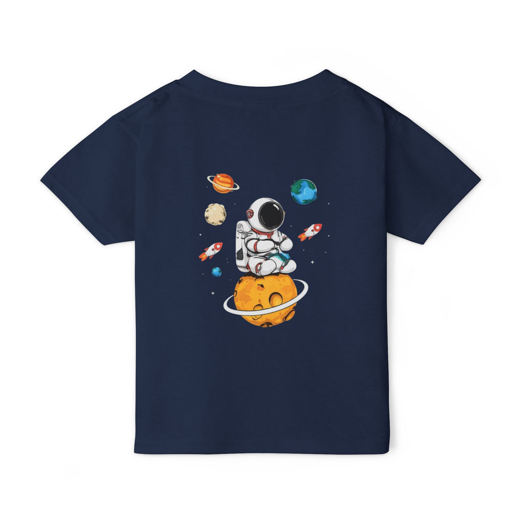 Toddler T‑Shirt — Cute Astronaut on Planet Kids Tee