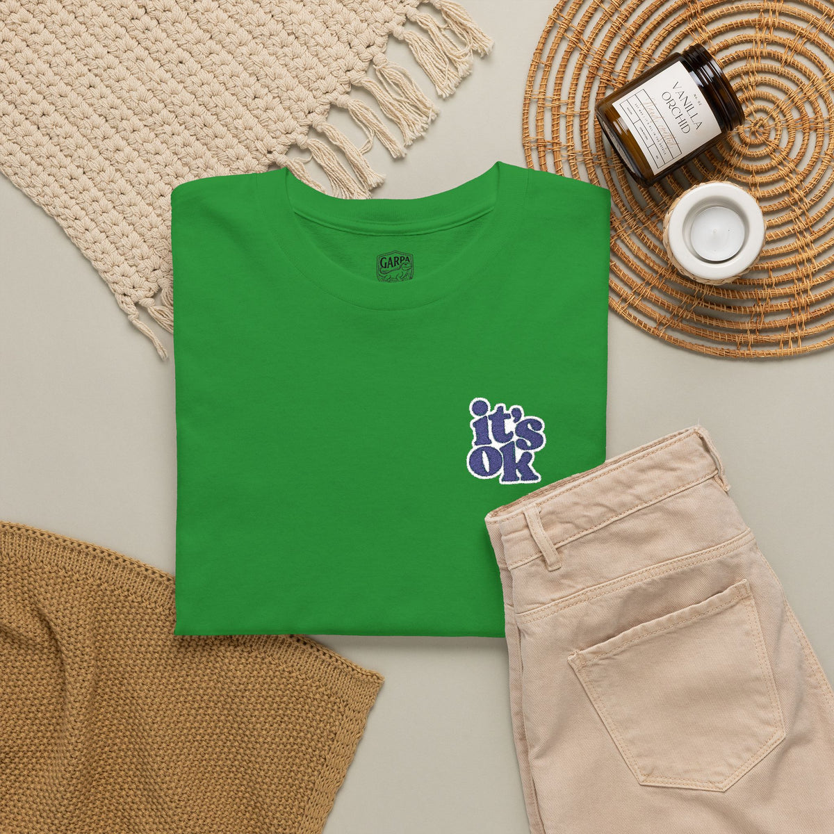 Minimalist Embroidered Monogram T-Shirt