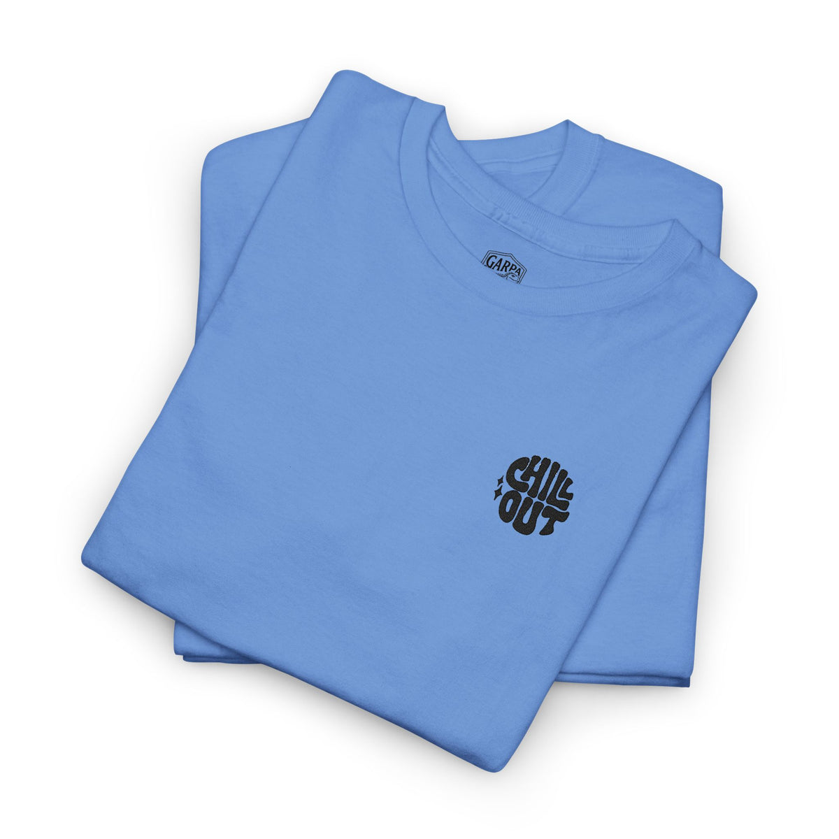 White Graphic Tee — Small Black Circular 'SALT LIFE' Chest Logo