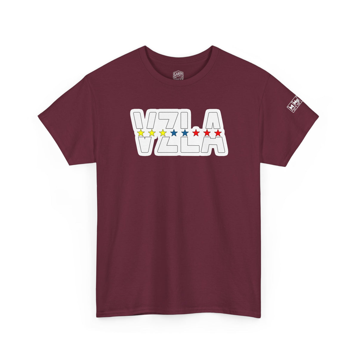 Venezuela Script & VZLA Stars T-Shirt — Retro Venezuelan Pride Tee