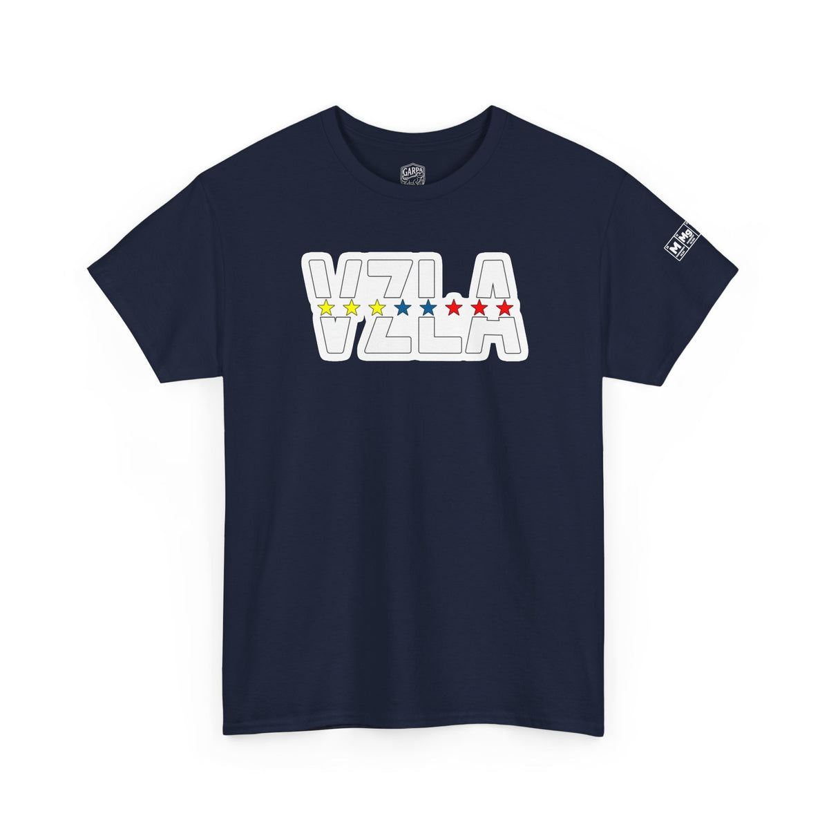 Venezuela Script & VZLA Stars T-Shirt — Retro Venezuelan Pride Tee