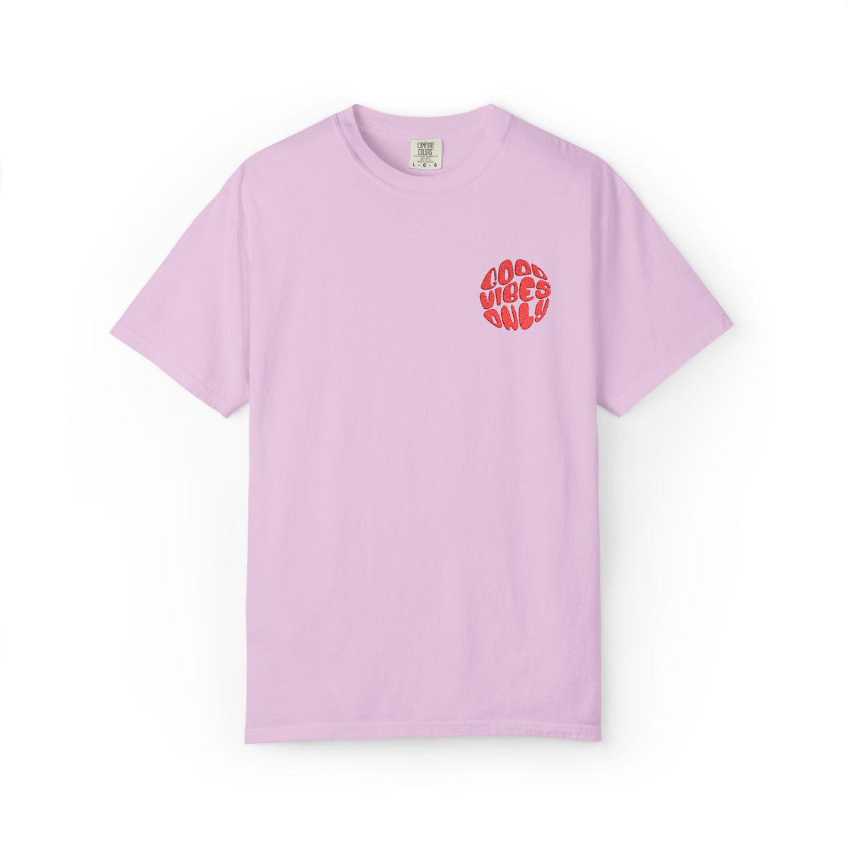 T-Shirt — 'Good Vibes Only' Retro Groove Pocket Tee