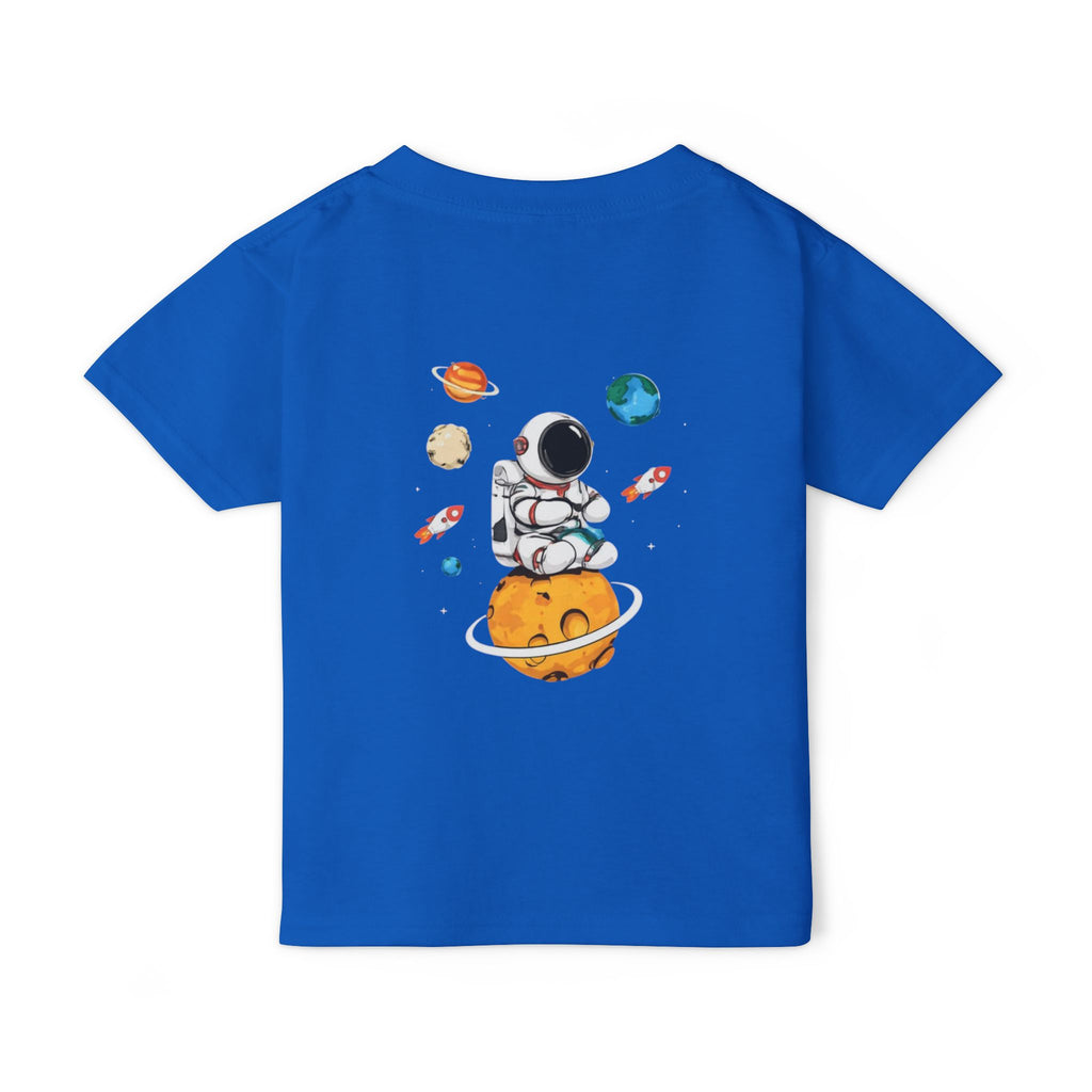 Toddler T‑Shirt — Cute Astronaut on Planet Kids Tee
