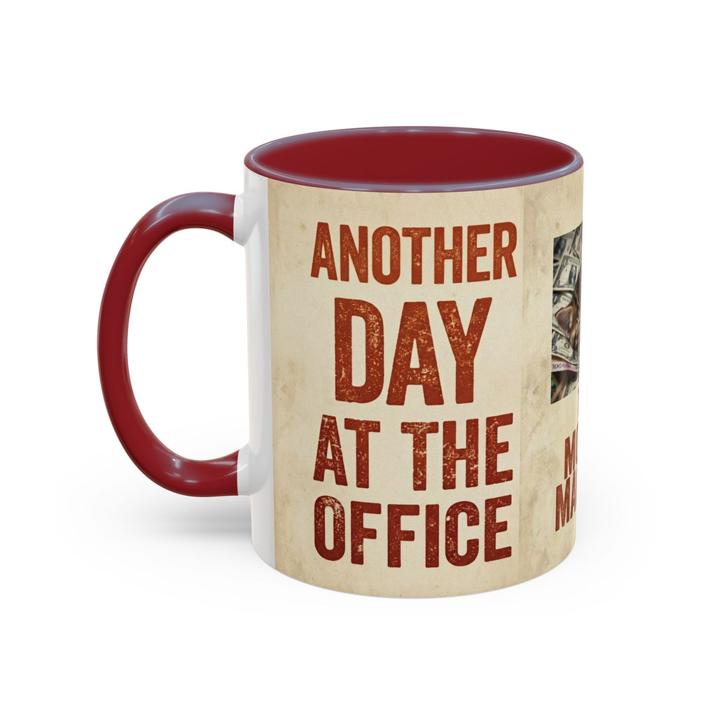 But First, Coffee Cat Mug — "The Money Machine" Accent Coffee Cup (11/15oz)