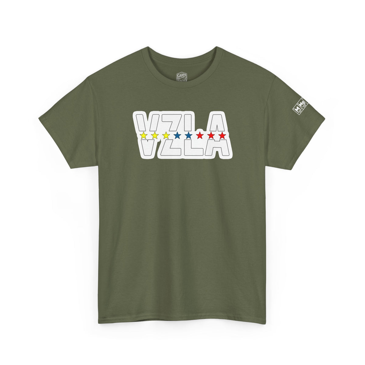 Venezuela Script & VZLA Stars T-Shirt — Retro Venezuelan Pride Tee