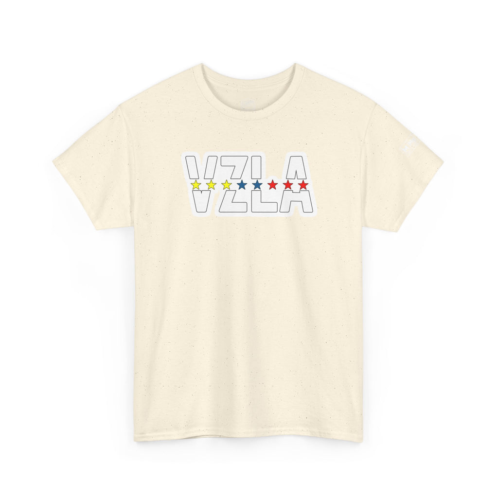 Venezuela Script & VZLA Stars T-Shirt — Retro Venezuelan Pride Tee