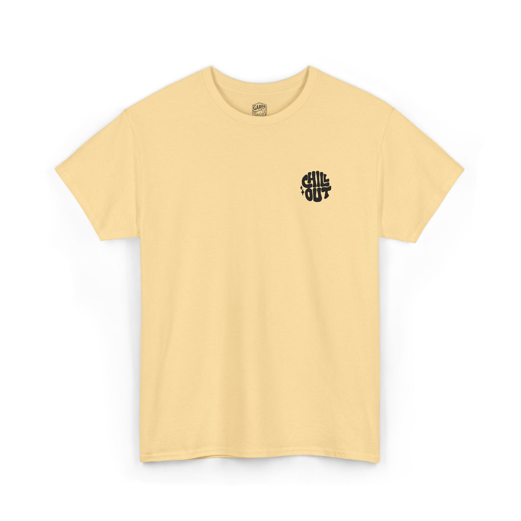 White Graphic Tee — Small Black Circular 'SALT LIFE' Chest Logo