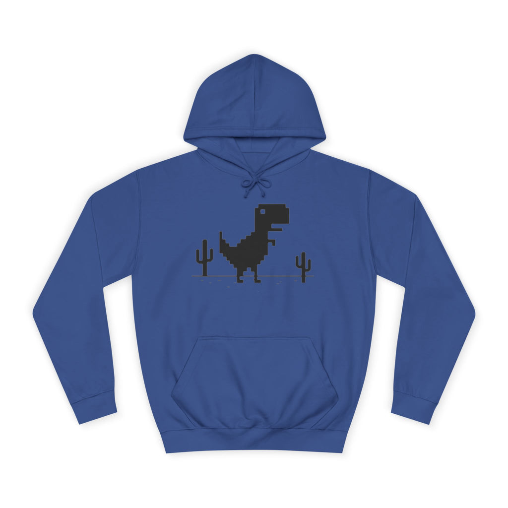 Retro Pixel Dinosaur Hoodie — 'From Another Point of View' Graphic Sweatshirt