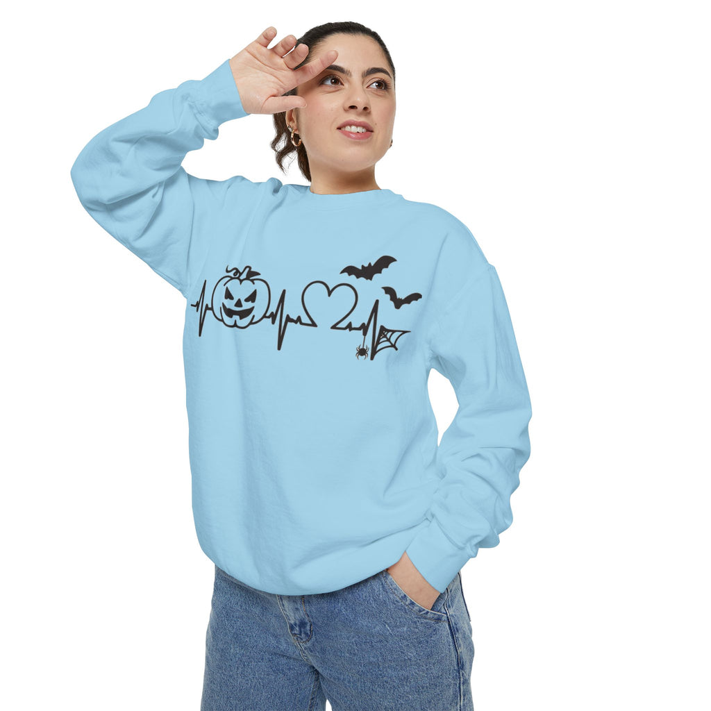 Halloween Heartbeat Sweatshirt — "I Put The Hot In Psychotic" Graphic Crewneck
