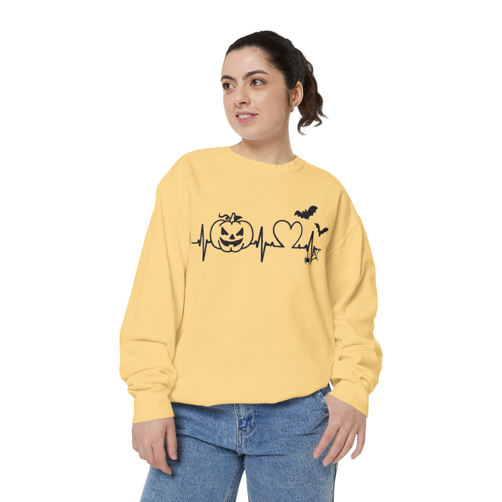 Halloween Heartbeat Sweatshirt — "I Put The Hot In Psychotic" Graphic Crewneck