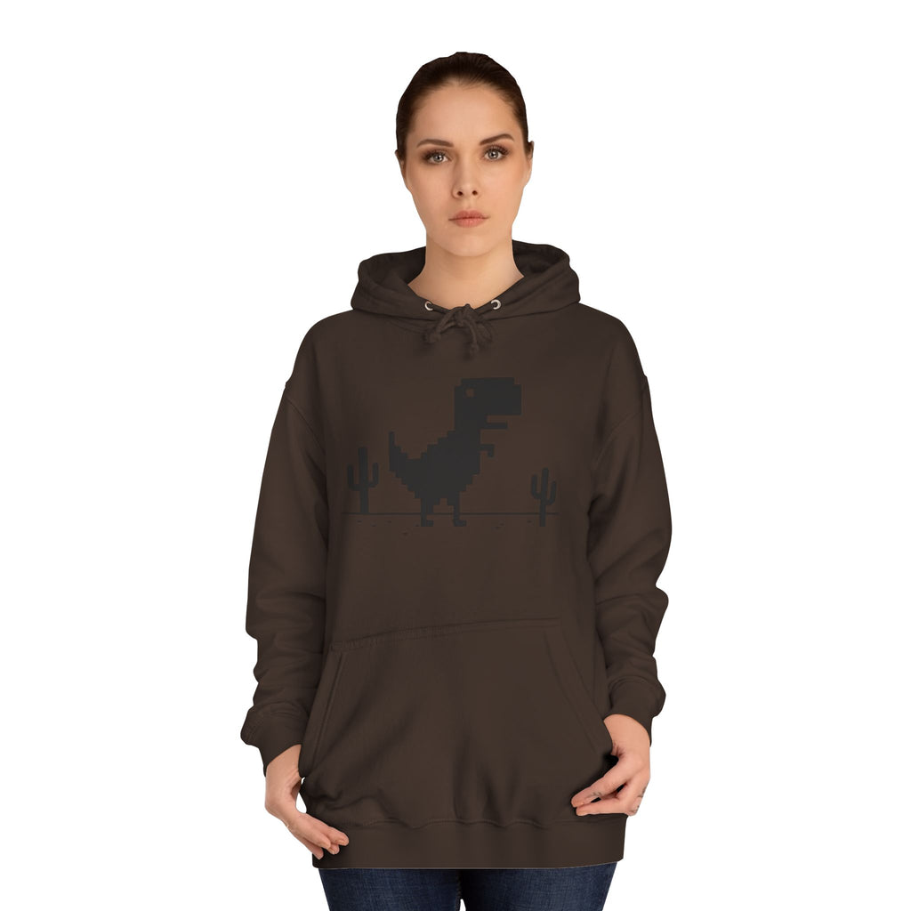 Retro Pixel Dinosaur Hoodie — 'From Another Point of View' Graphic Sweatshirt