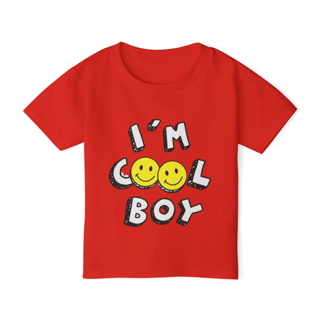 I'm Cool Boy Toddler T-Shirt – Smiley Face Graphic Tee for Little Boys