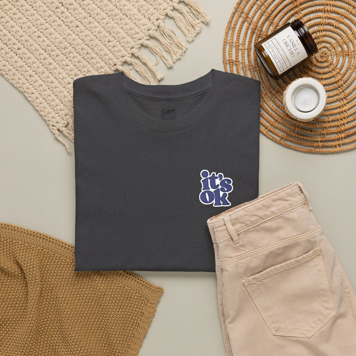 Minimalist Embroidered Monogram T-Shirt