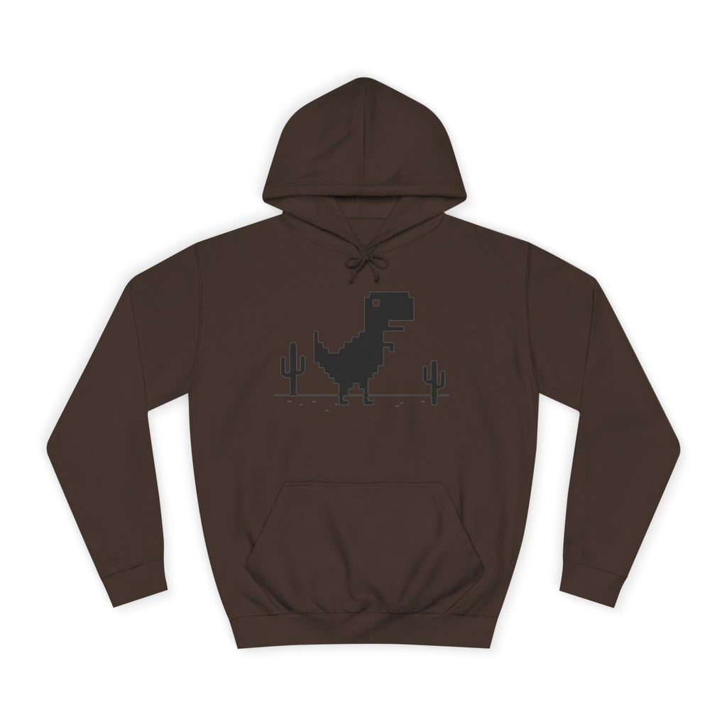 Retro Pixel Dinosaur Hoodie — 'From Another Point of View' Graphic Sweatshirt