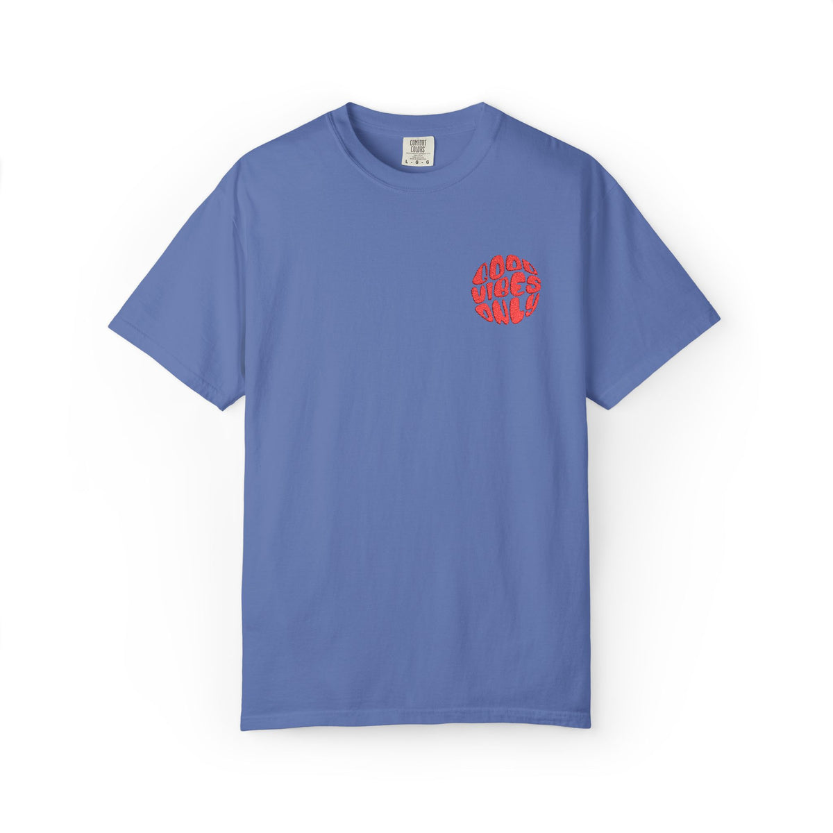 T-Shirt — 'Good Vibes Only' Retro Groove Pocket Tee