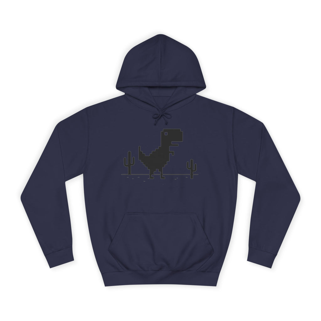 Retro Pixel Dinosaur Hoodie — 'From Another Point of View' Graphic Sweatshirt