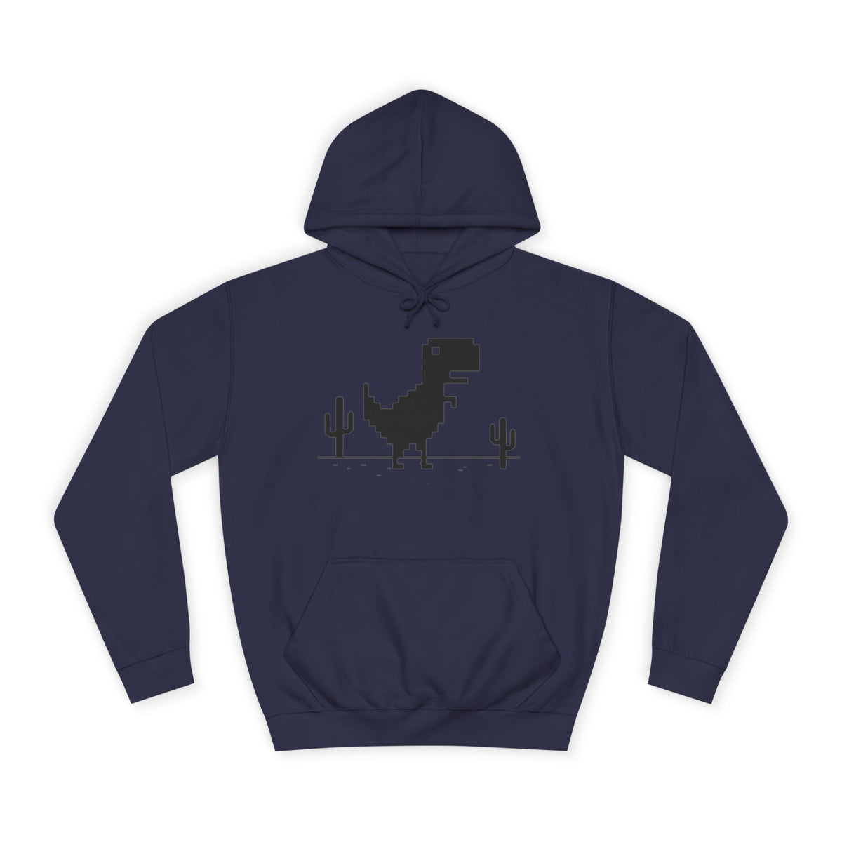 Retro Pixel Dinosaur Hoodie — 'From Another Point of View' Graphic Sweatshirt