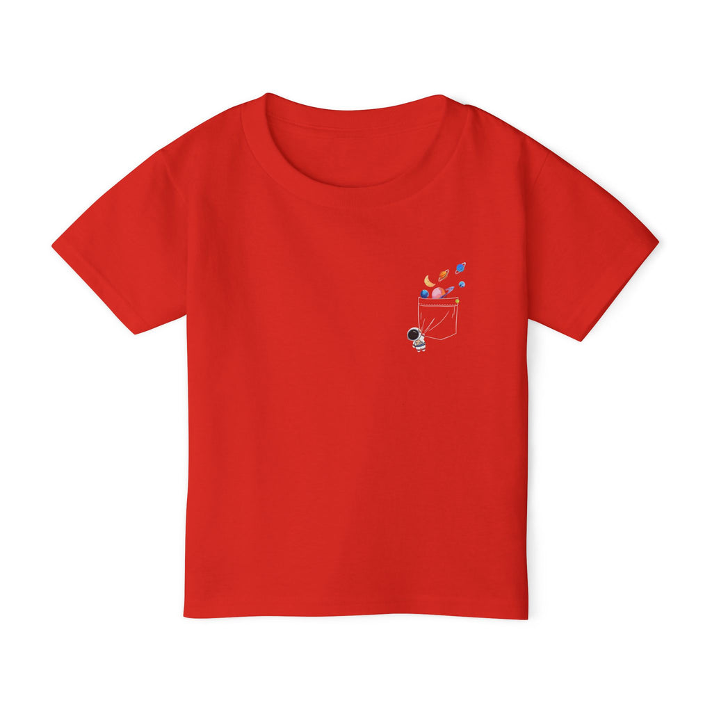 Toddler T‑Shirt — Cute Astronaut on Planet Kids Tee