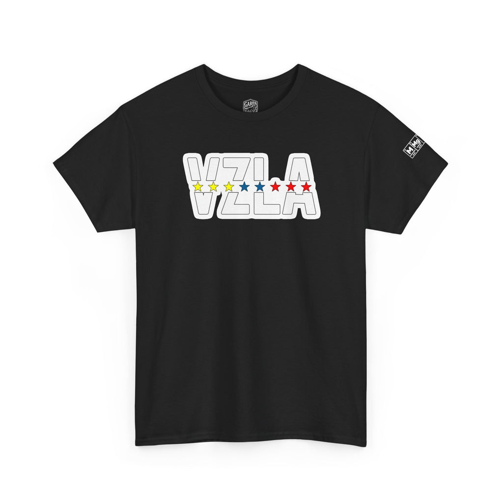 Venezuela Script & VZLA Stars T-Shirt — Retro Venezuelan Pride Tee