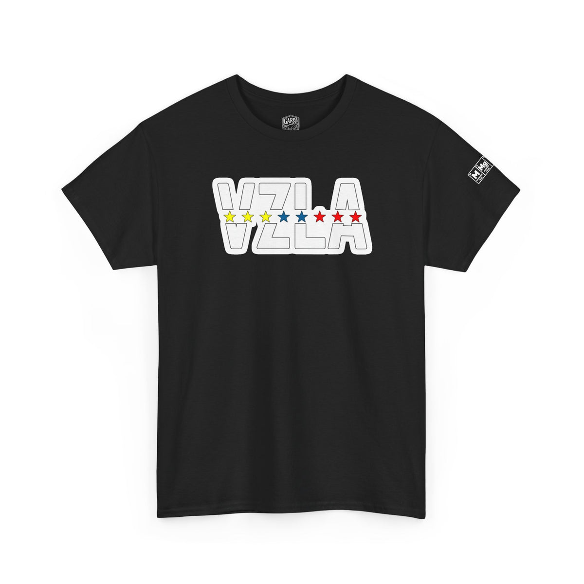 Venezuela Script & VZLA Stars T-Shirt — Retro Venezuelan Pride Tee