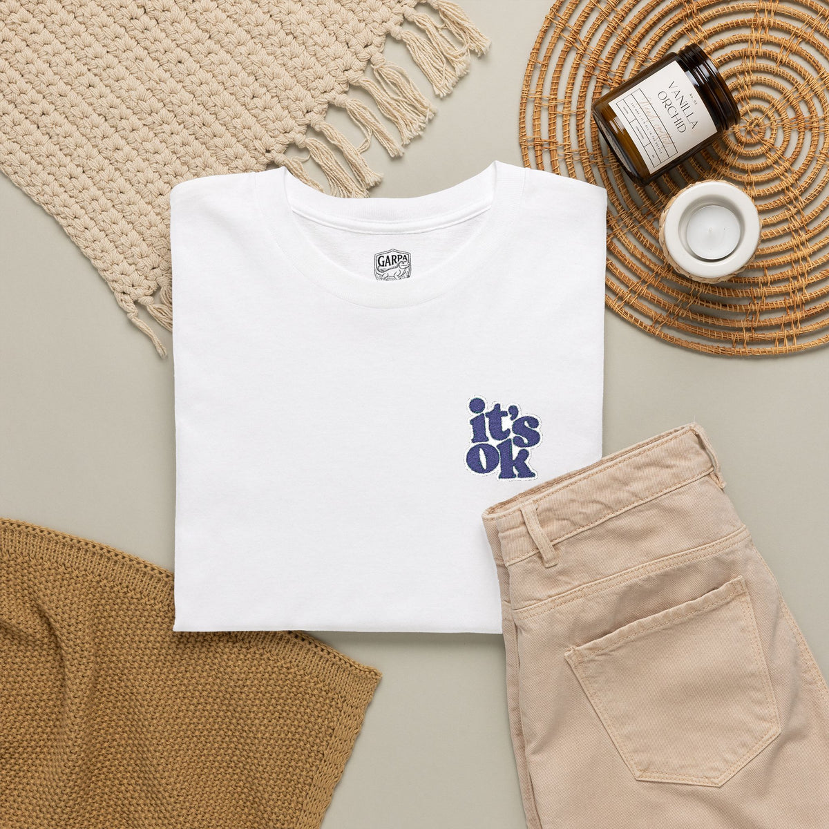 Minimalist Embroidered Monogram T-Shirt