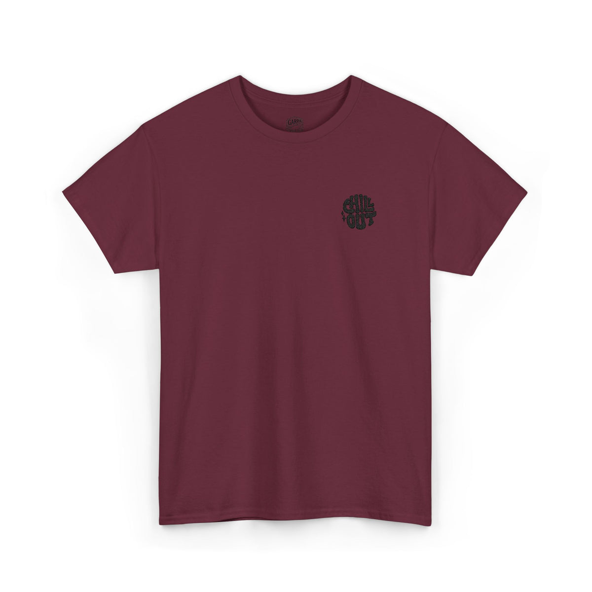 White Graphic Tee — Small Black Circular 'SALT LIFE' Chest Logo