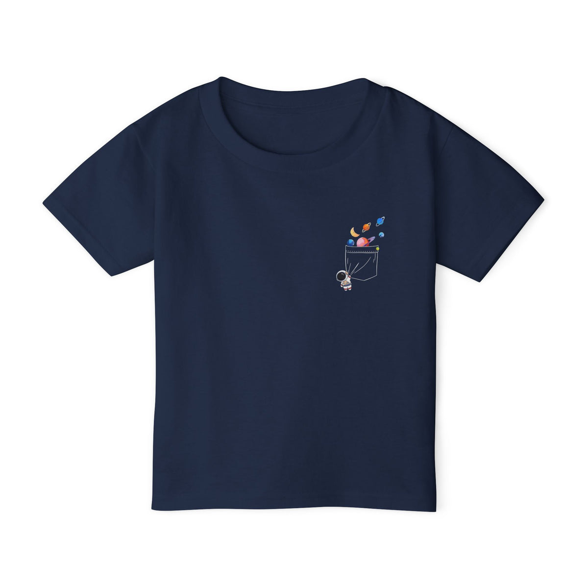 Toddler T‑Shirt — Cute Astronaut on Planet Kids Tee