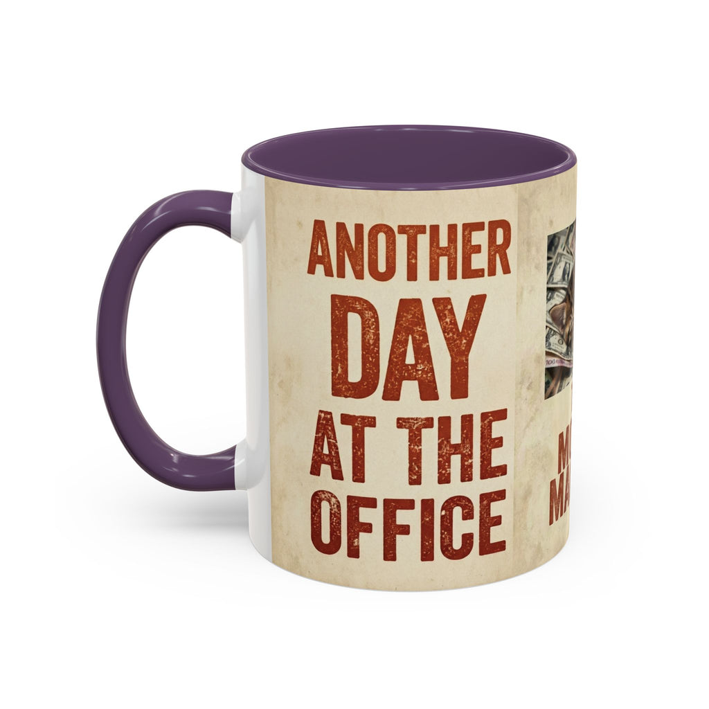 But First, Coffee Cat Mug — "The Money Machine" Accent Coffee Cup (11/15oz)