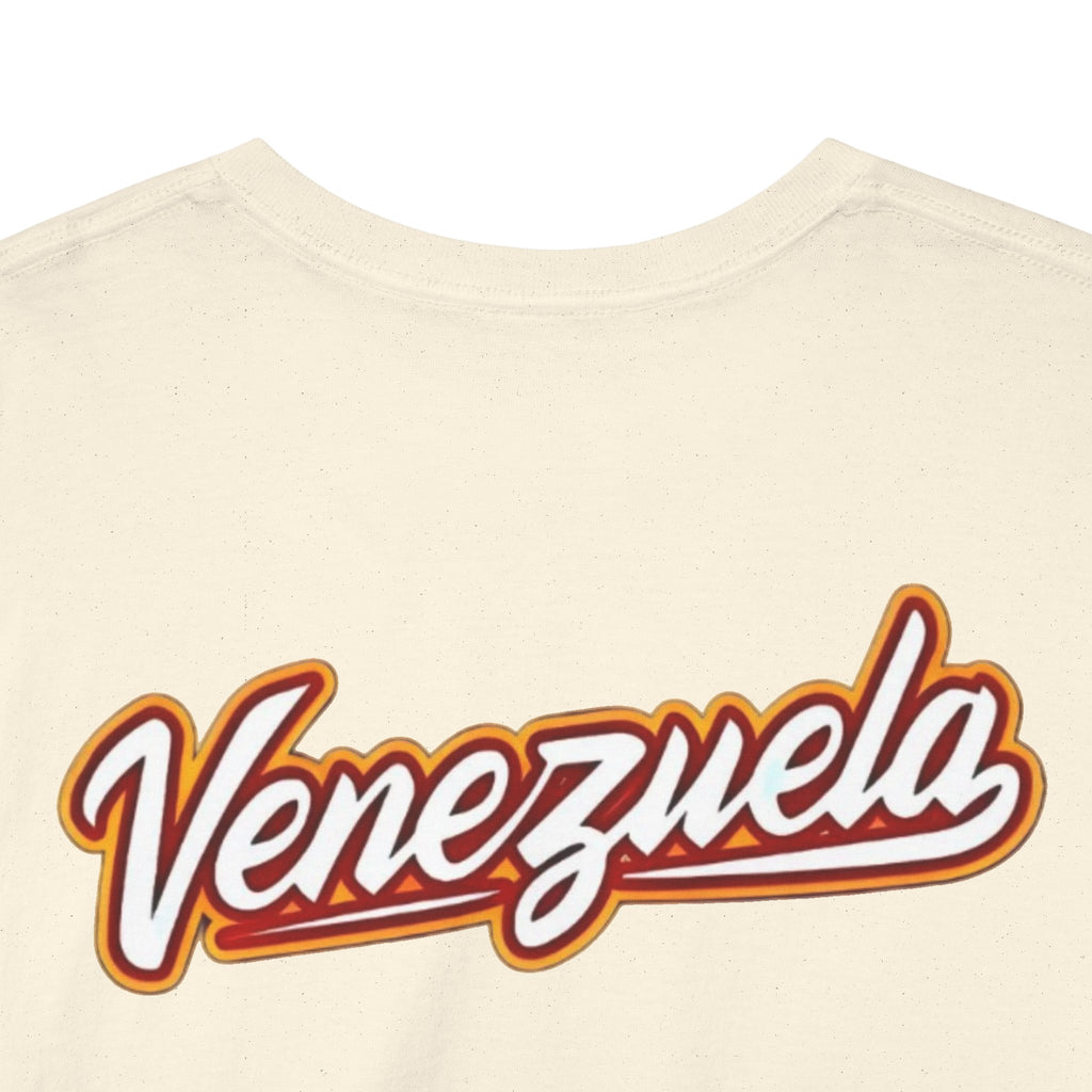 Venezuela Script & VZLA Stars T-Shirt — Retro Venezuelan Pride Tee