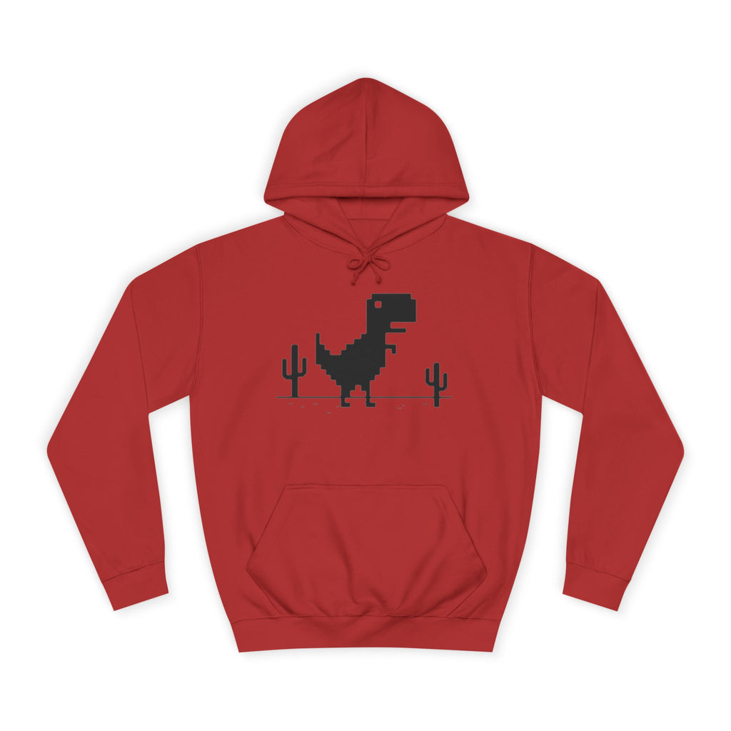 Retro Pixel Dinosaur Hoodie — 'From Another Point of View' Graphic Sweatshirt