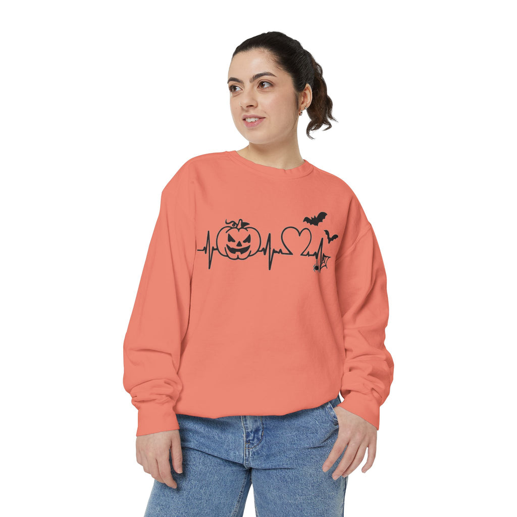 Halloween Heartbeat Sweatshirt — "I Put The Hot In Psychotic" Graphic Crewneck