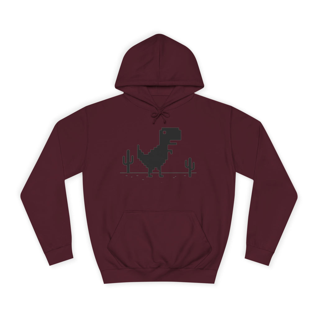 Retro Pixel Dinosaur Hoodie — 'From Another Point of View' Graphic Sweatshirt