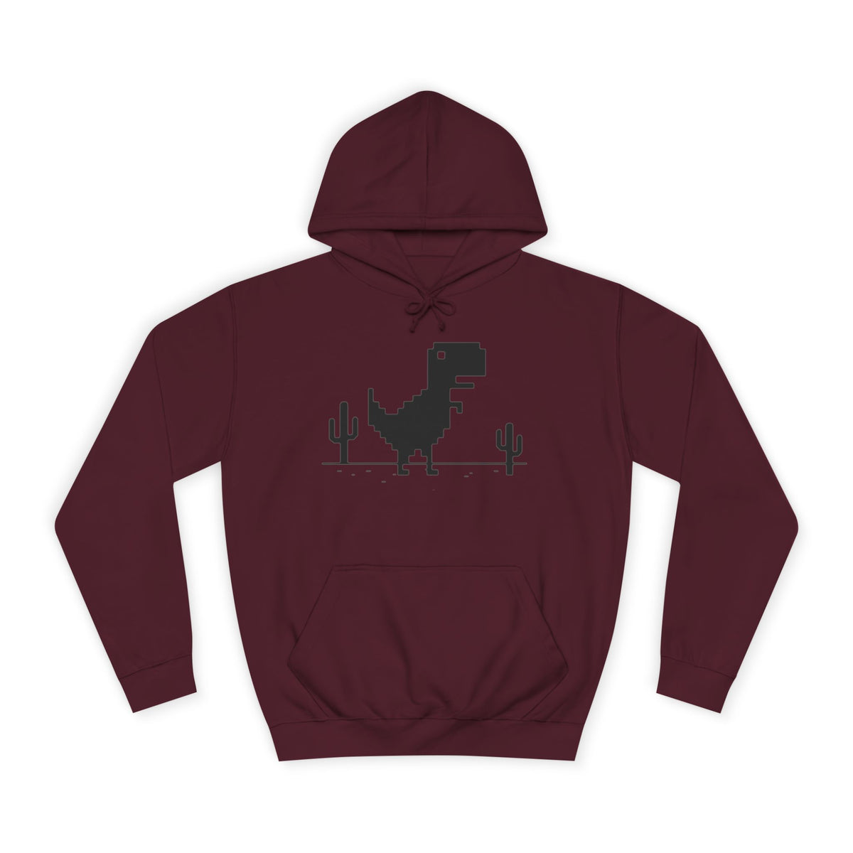 Retro Pixel Dinosaur Hoodie — 'From Another Point of View' Graphic Sweatshirt