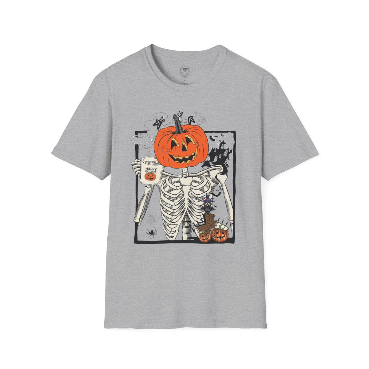 Halloween Pumpkin Skeleton T-Shirt
