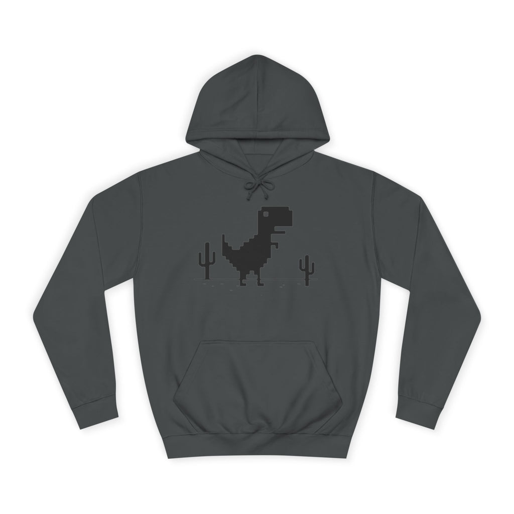 Retro Pixel Dinosaur Hoodie — 'From Another Point of View' Graphic Sweatshirt