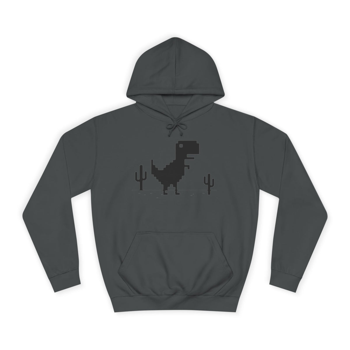 Retro Pixel Dinosaur Hoodie — 'From Another Point of View' Graphic Sweatshirt