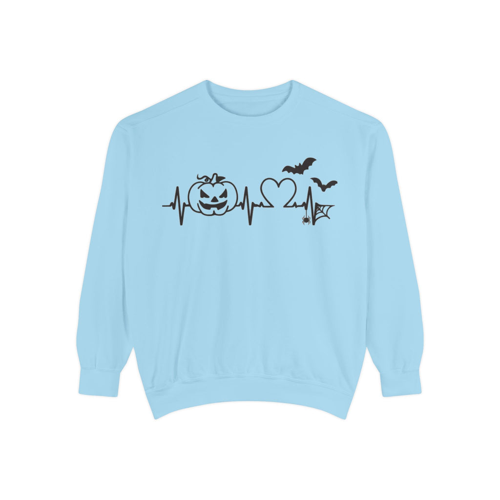 Halloween Heartbeat Sweatshirt — "I Put The Hot In Psychotic" Graphic Crewneck