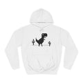 Retro Pixel Dinosaur Hoodie — 'From Another Point of View' Graphic Sweatshirt