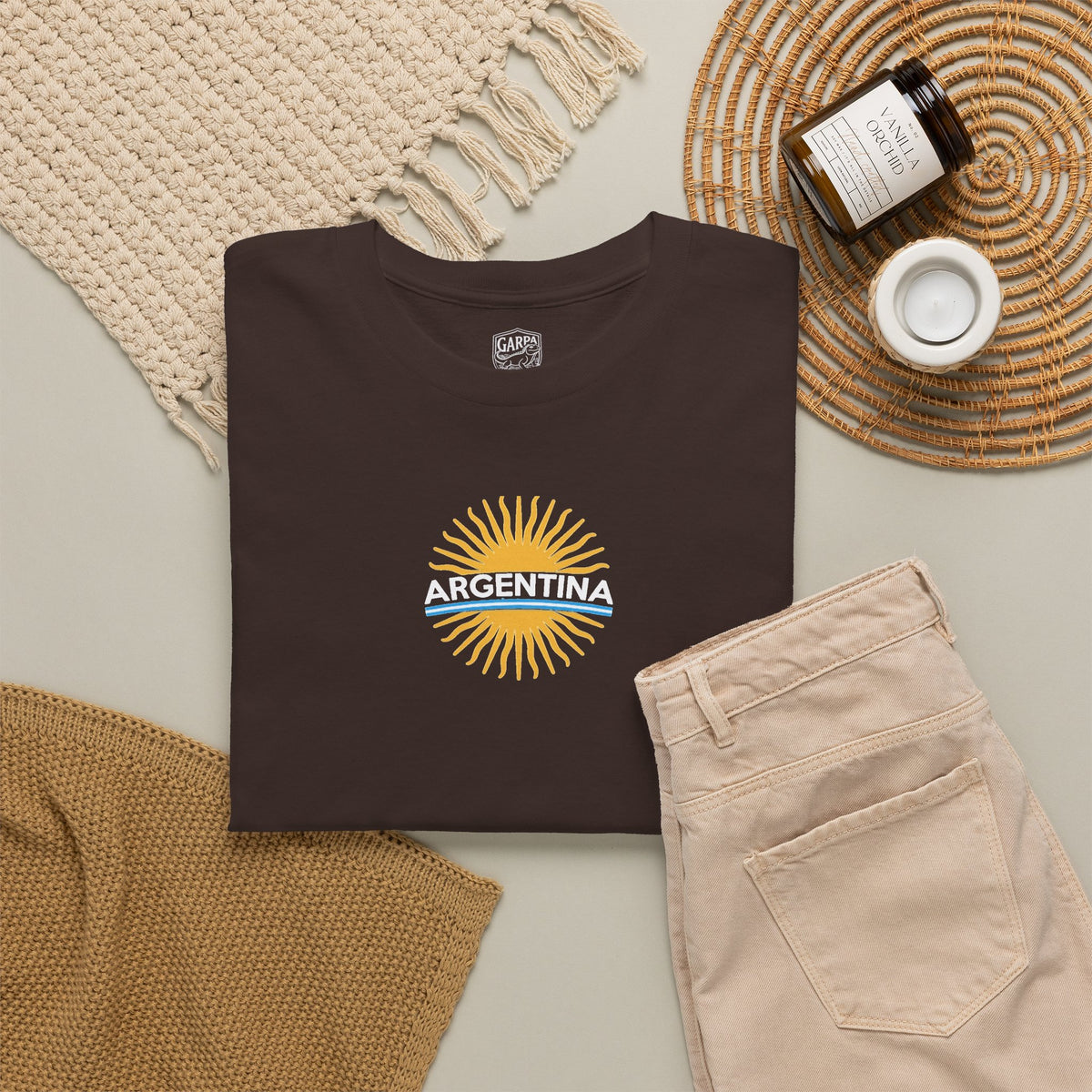 Argentina Soccer Tee — Lionel Messi 10 Jersey Back Illustration