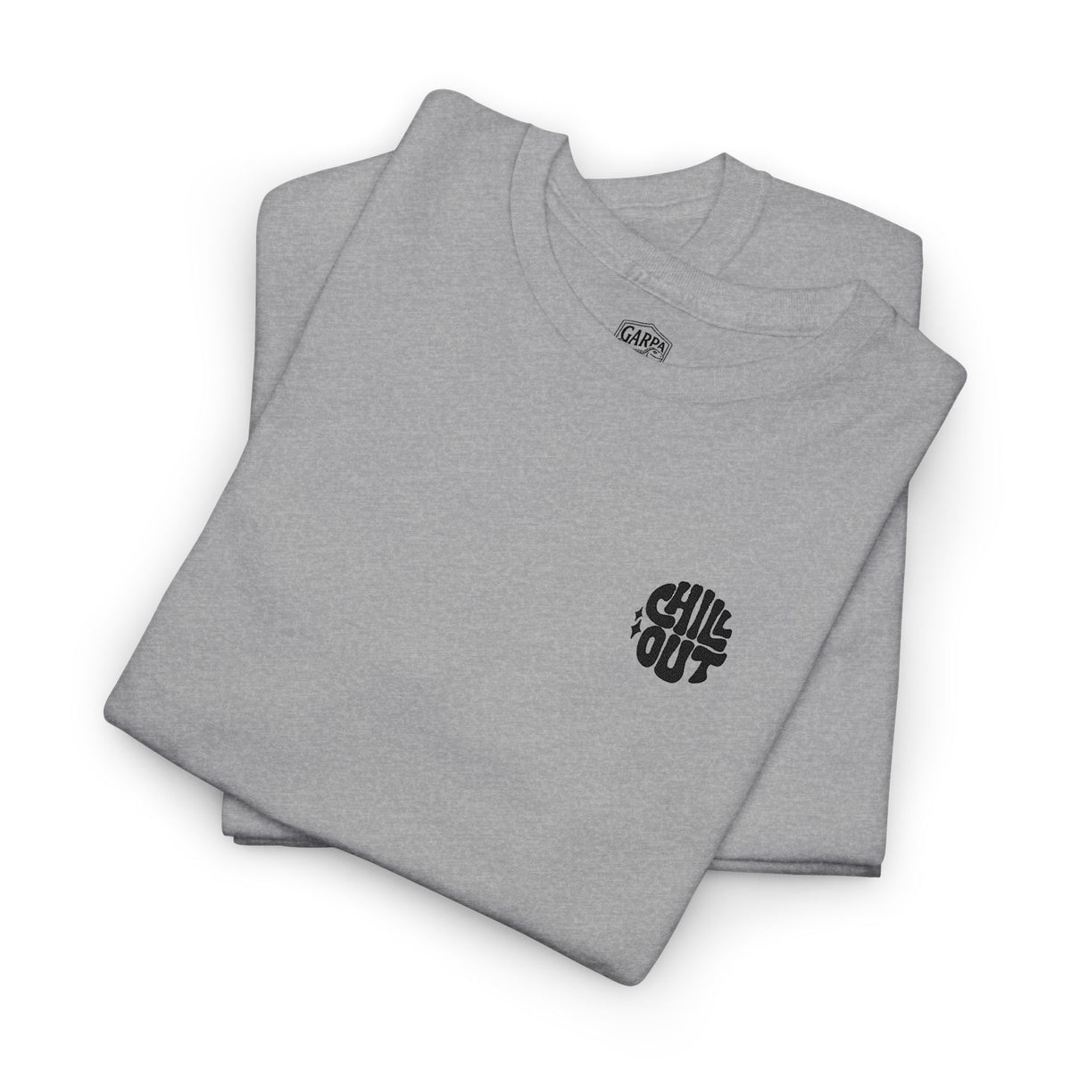 White Graphic Tee — Small Black Circular 'SALT LIFE' Chest Logo