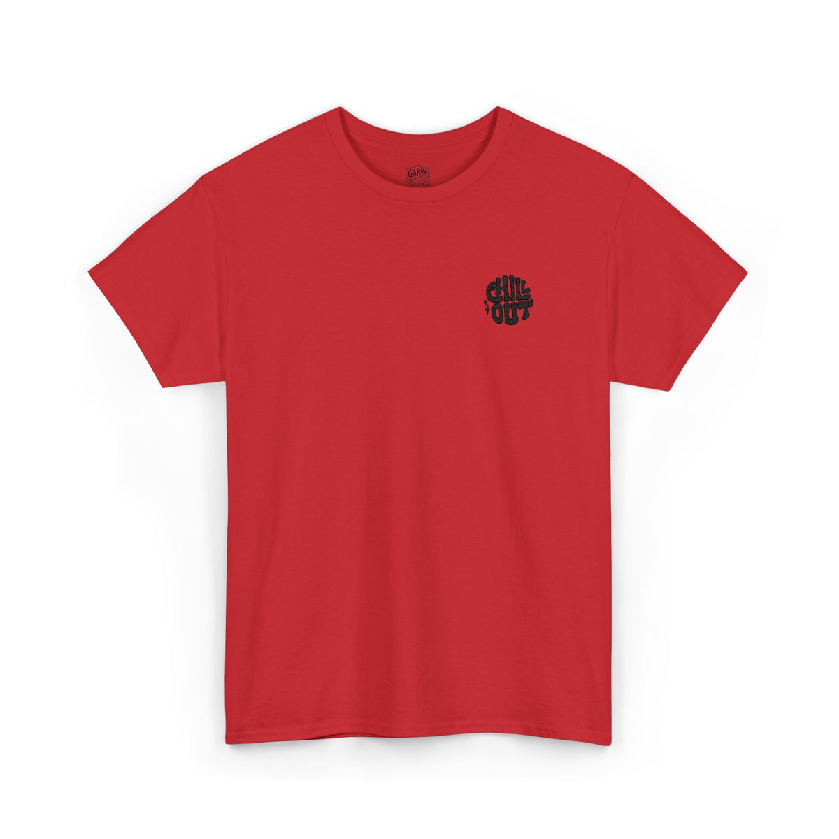 White Graphic Tee — Small Black Circular 'SALT LIFE' Chest Logo