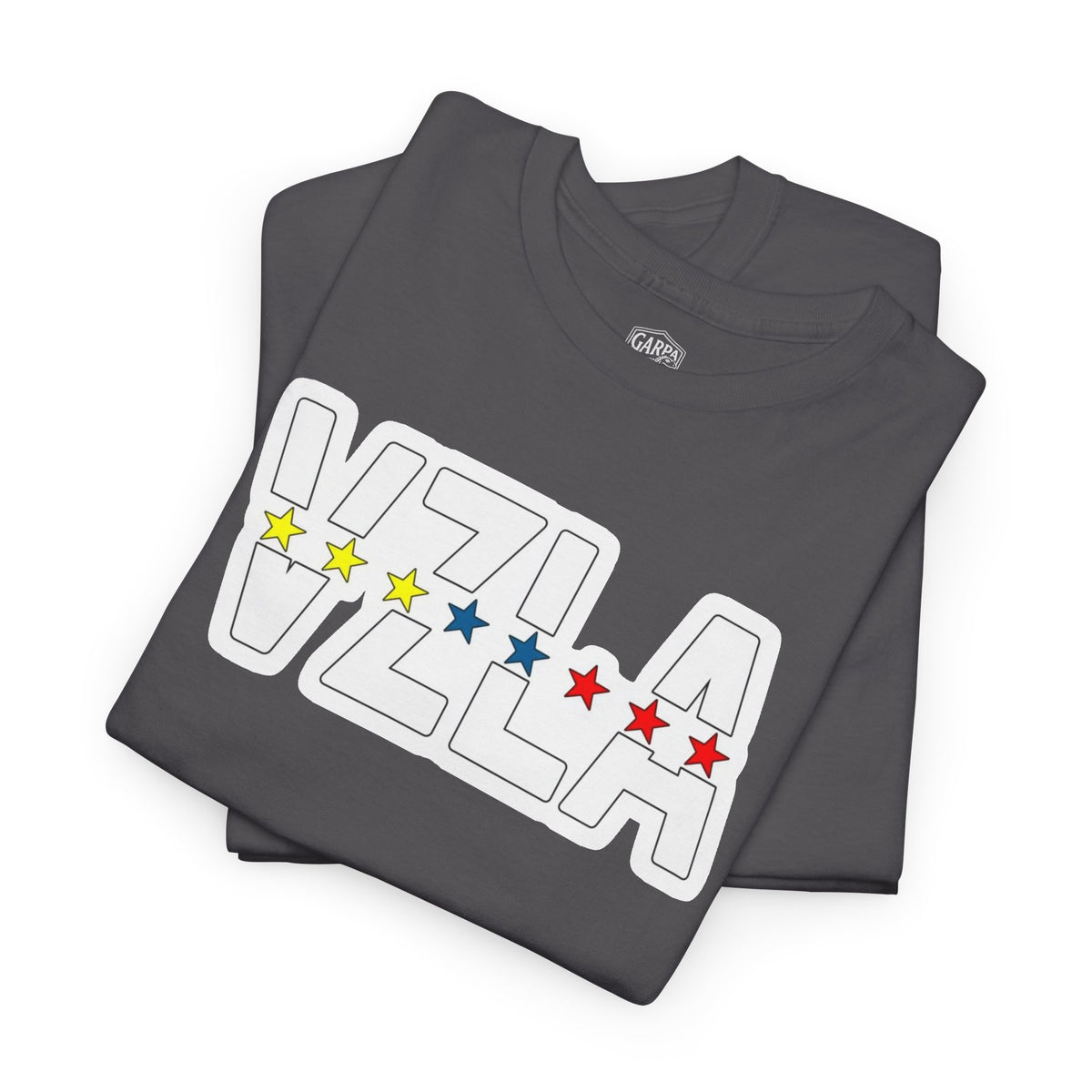 Venezuela Script & VZLA Stars T-Shirt — Retro Venezuelan Pride Tee
