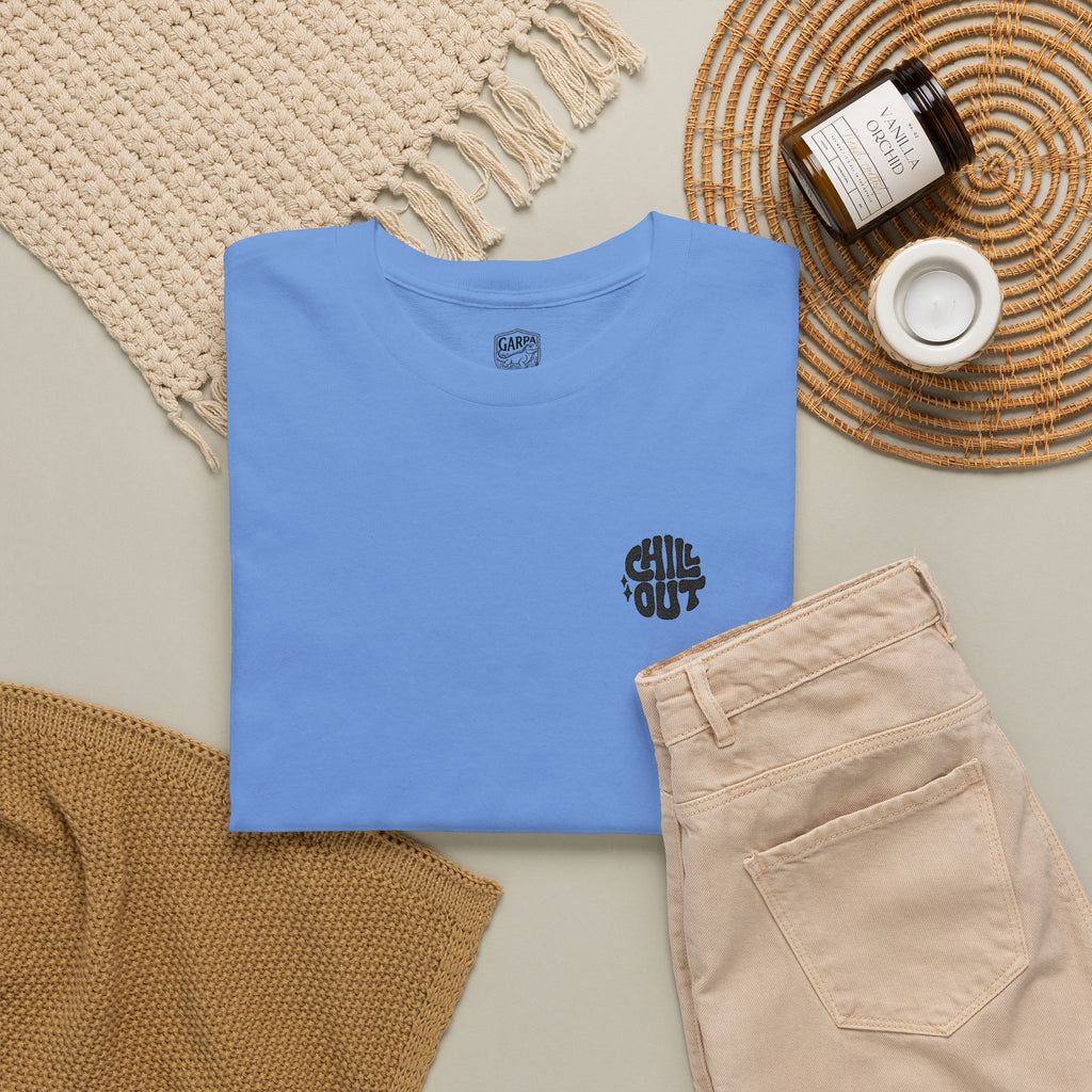 White Graphic Tee — Small Black Circular 'SALT LIFE' Chest Logo