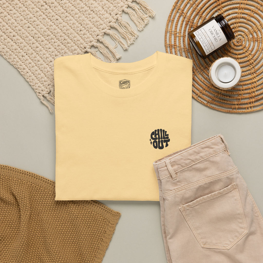 White Graphic Tee — Small Black Circular 'SALT LIFE' Chest Logo